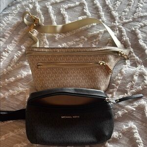 Michael Kors Beige and Black Women's Bags Set